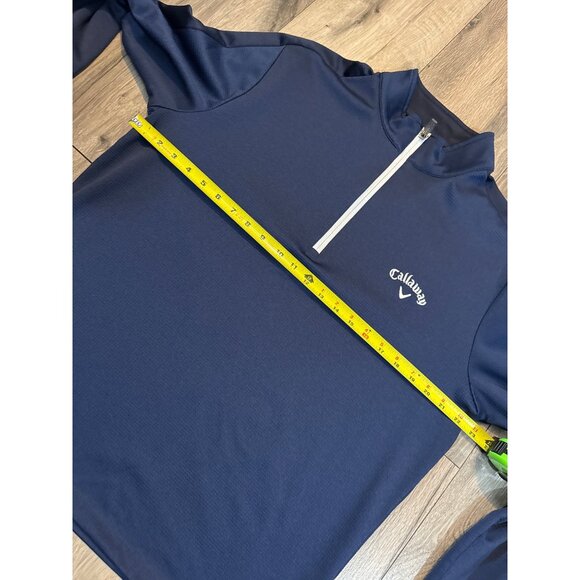 Callaway Mens Weather-Series Navy Blue Half-Zip Pullover Golf Jacket Size L Poly - Picture 4 of 7